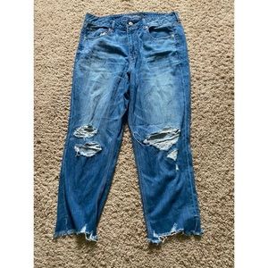 AE Distressed Tomgirl Jeans